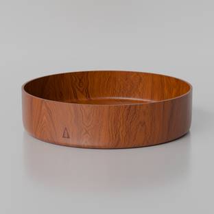 Lakdi Baaz Wooden Salad Bowl Natural NonToxic Wooden Bowl for Salad Made of Neem Wood 600ml 15cm B1 Teak