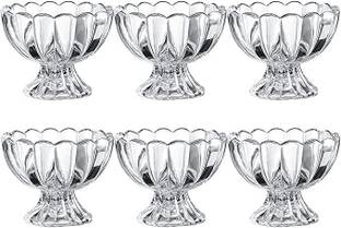 MOOZICO Glass Serving Bowl Glace Ice Cream Bowls Dessert Bowls Sundae Bowls Set 150 ml (6)