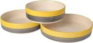 Your Local Store Ceramic Salad Bowl Yellow Grey Salad Tray/Bowl-Dish Bowl-Salad Plate Serving Snack 5.5,6.5,7.5 Inch