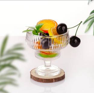 GREATZON ENTERPRISE Glass Dessert Bowl Glass Serving Bowl Beautiful Crystal Ice Cream Cup Dessert Bowl Disposable