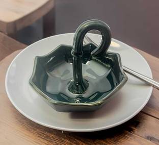 Your Local Store Ceramic Serving Bowl Umbrella Shaped Serving Bowl For Snacks Namkeen Cookie Dry Fruits Sweets Starter