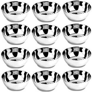humneed Steel Serving Bowl Stainless Steel 150 ml Katori/ Bowl Set