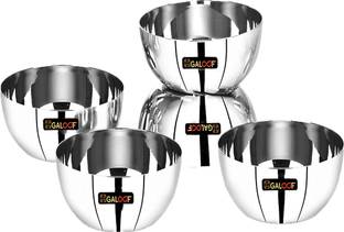 GALOOF Stainless Steel Vegetable Bowl heavy gauge Vegetable bowl set of 5 Stainless Steel vati
