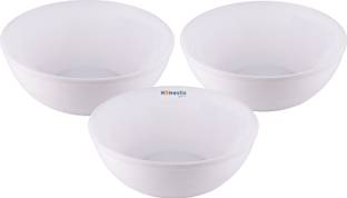 HOMESTIC Plastic Serving Bowl Plastic Dishwasher Safe Bowls|Serving Bowls for kitchen|1500 ML|Pack of 3|White