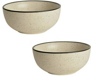 ल्यूमिनेसेंस एंटरप्राइजेज Ceramic Serving Bowl Set, White Color, Pack Of 2 सिरेमिक सर्विंग बाउल