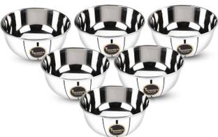 Sitaram Creation Stainless Steel Serving Bowl Dessert Bowls, Ice Cream Cup, Pudding & Custard Salad Serving Bowl, 150 ml, Set of 6