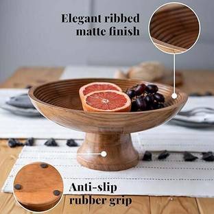 KHUSUBHDECOR Wooden Decorative Bowl Decorative Bowl natural Disposable