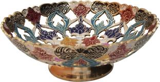 MOZO HUB Brass Decorative Bowl MOZO HUB Brass Multi Color Fruit Bowl 25 cm