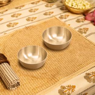 Ekhasa Bronze Vegetable Bowl Certified Bronze Utensils | 100% Pure Kansa Bowl | 150 ml Bronze Bowl