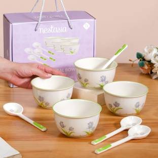 Nestasia Ceramic Serving Bowl Tuscany Soup Bowls With Spoons