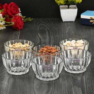 GLO Enterprise Glass Candy Bowl Multiple Purpose Glass Bowls Set Dry-Fruits, Sweets, Candy 120ml