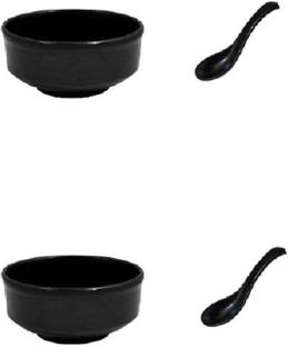 Super Dine Melamine Soup Bowl Matt Finish Soup Bowl with Spoon