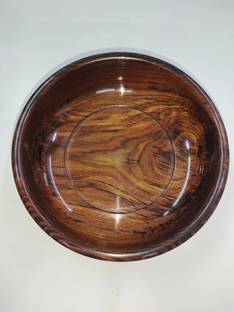 MARMORIS ECOM Wooden Serving Bowl for Multipurpose Sheesham Wooden Round Shaped Serving Bowl For Kitchen