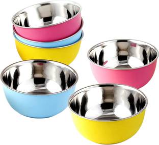 Zaib Stainless Steel Serving Bowl Microwave Safe Steel Bowls