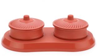 Finner Plastic Serving Bowl Unbreakable Multipurpose Kitchen Handi Shape Bowl with Lid