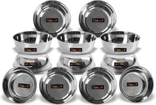 GALOOF Stainless Steel Vegetable Bowl stainless steel heavy gauge bowl set of 12