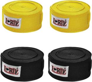 Lordz Boxing Hand wrap for men, women 120 inch (Red and Yellow combo) Black Boxing Hand Wrap