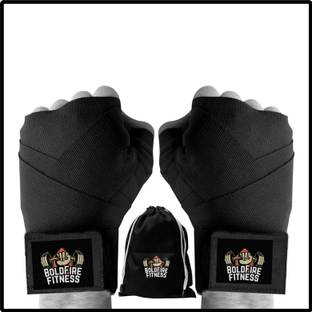 BoldFire 1Pair" imported Hand Wraps for Boxing Gloves MMA Kickboxing With Storage Bag Black Boxing Hand Wrap