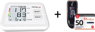 Perfecxa VHS 270 Upper Arm BP Monitor and DiabaScan Glucose Monitor with 50 Test Strips | Bp Monitor