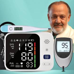 Aika (Combo Pack) AK-666 Rechargeable BP Monitoring Machine, Large Display & BP-666 Bp Monitor