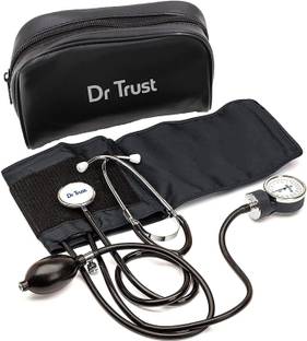 Dr Trust (USA) Clock Dial Type Aneroid Palm Manual Professional Sphygmomanometer with Stethoscope & Pressure Gauge Blood Pressure Machine (Adult Cuff & Carry Case Included) Bp Monitor
