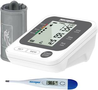 NISCOMED PW-215 Fully Automatic Portable Digital Blood Pressure Monitoring Machine LCD Display With Intellisense Technology For Most Accurate Measurement Bp Monitor