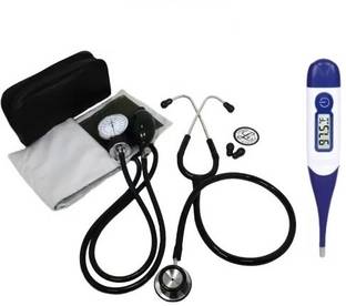 RnB Dial Type Aneroid Doctor Sphygmomanometer Blood Pressure Monitor with Good Quality Stethoscope & Digital Thermometer Bp Monitor