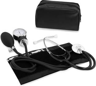 SWADESI BY MCP Aneroid sphygmomanometer and Stethoscope Manual BP Monitor With Stethoscope Universal Adult Size Cuff Arm Manual Emergency BP Monitor Kit with Carrying Case Bp Monitor