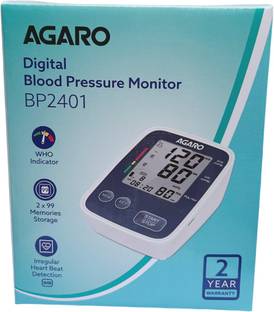 AGARO Digital Blood Pressure Monitor BP2401, WHO Indicator, Batteries Included, BP2401 Bp Monitor