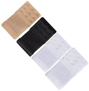 tick mark 3Hook/3Eye Bra Hook Extender 2white,1Black,1Beige Bra Extension Hook Extender
