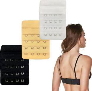 Aakriti Women's Soft Comfortable Elastic Bra Extenders Bra Extension | Bra Band 4 Row 4 Hook Extender