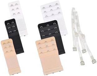 TAPAHPRIYAY 6 Pcs Women Bra extenders 2/3 Hooks & 1pair Clear Adjustable Transparent Strap Hook Extender