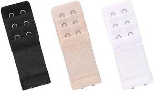 GOLDENEYEHOUSE 3 Pcs Bra Extenders, Elastic 2-Hook 3-Row Strap Extensions, Multi-Color Hook Extender