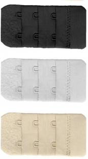 WWINKS Bra Hook extenders or Extention Without Elastic 2 Hooks Multi Pack of 3 Hook Extender