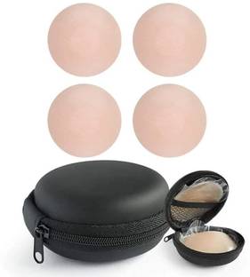 LIJIE 2 Pair Women's Reusable Silicone Covers With Case Silicone Peel and Stick Bra Petals