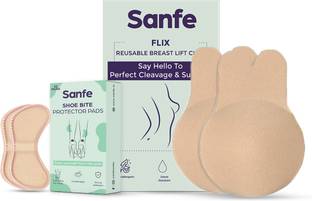 Sanfe Flix Reusable Boob Lift Cups For Breast Push Up Braless Padded A-C cup size Cotton Cup Bra Pads