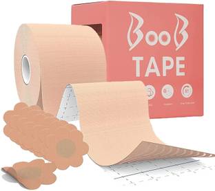 TnR Boob Tape with 10 Nipple Pasties Multipurpose Nipple Tape for Women 11 Count Aida Cloth