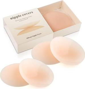 PILONG Nipple Covers Reusable Comfortable & Natural Invisible Silicone Peel and Stick Bra Petals