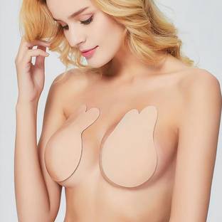 WOMENDATA Invisible Push Up Bra Strapless Backless Perfect Breast Lift up Cotton 1 Pair Cotton Push Up Bra Petals