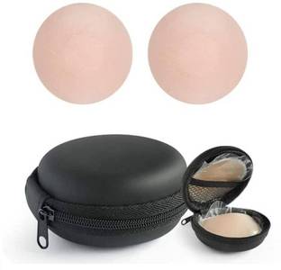 BITNA 1 Pair Women's Reusable Silicone Covers With Case Silicone Peel and Stick Bra Petals