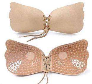 Peralent Women's Silicone Lightly Padded Push-Up Adhesive Bra (Size upto 38_Cup Size-D) Silicone Push Up Bra Pads