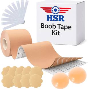HSR Multipurpose Body Tape for Women, Push Up & Lifting, Double Sided Tape Included Nylon Bra Strap Cushion