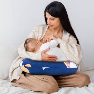 baybee Baby Nursing Feeding Pillow with Back Support Belt & Size Adjustable Wrap Baby Breastfeeding Pillow