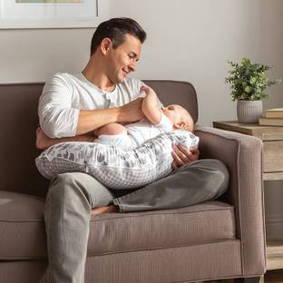 Woomzy 100 % Cotton Breastfeeding Pillow, Buckles Adjustment with Zip Micky Premium Breastfeeding Pillow