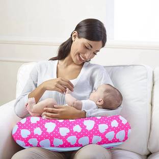 Get IT Breast feeding Recron Pillow, Removable cover with Zip, Buckle Adjust,MomsGift Breastfeeding Pillow