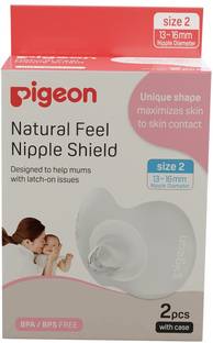 Pigeon Natural Feel Silicone Nippl Shield Protector Size 2 (pcs2) Breast Nipple Shield