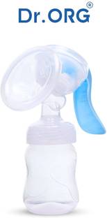 Dr Org Manual Breast Pump,3Level Adjustment,Silicone Massage, soft n gentle,BPA Free  - Manual