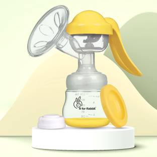 R for Rabbit First Feed Cozy Breast Pump | 2 Level Suction Adjustment | Soft & Gentle  - Manual