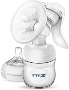 STERGIC Comfy Manual Breast Pump with 3 Intensity Levels Suction Adjustment BPA Free  - Manual