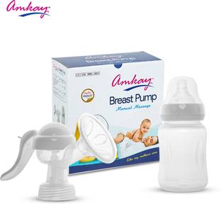 AMKAY Manual Breast Pump BPA Free Portable Quiet & Easy to Clean Soft & Gentle  - Manual